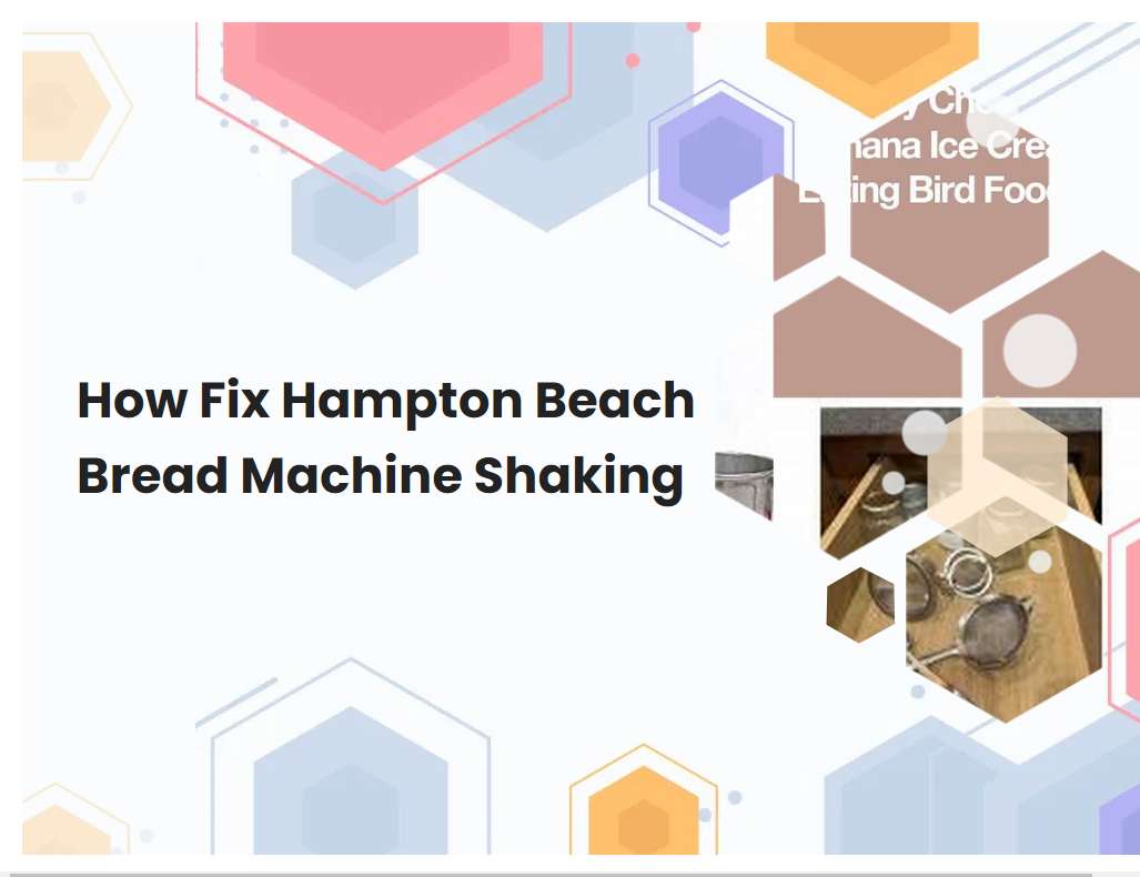 How Fix Hampton Beach Bread Machine Shaking