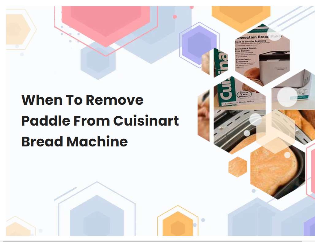 When To Remove Paddle From Cuisinart Bread Machine