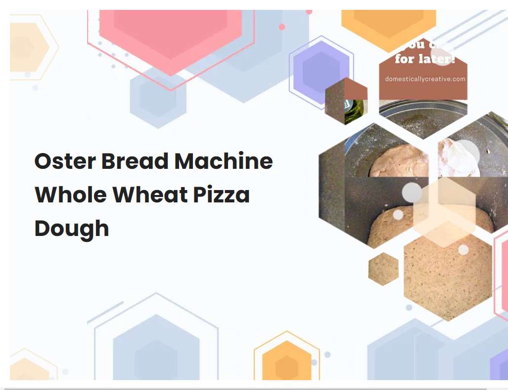 Oster Bread Machine Whole Wheat Pizza Dough